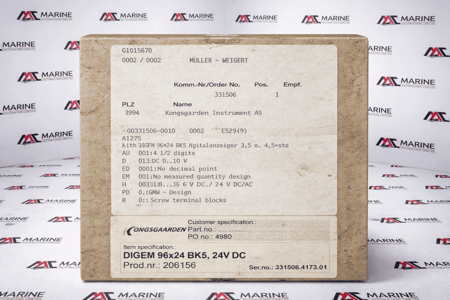 Gmw Digem 96 X 24 Bk5 Panel Meter A1275 thumbnail