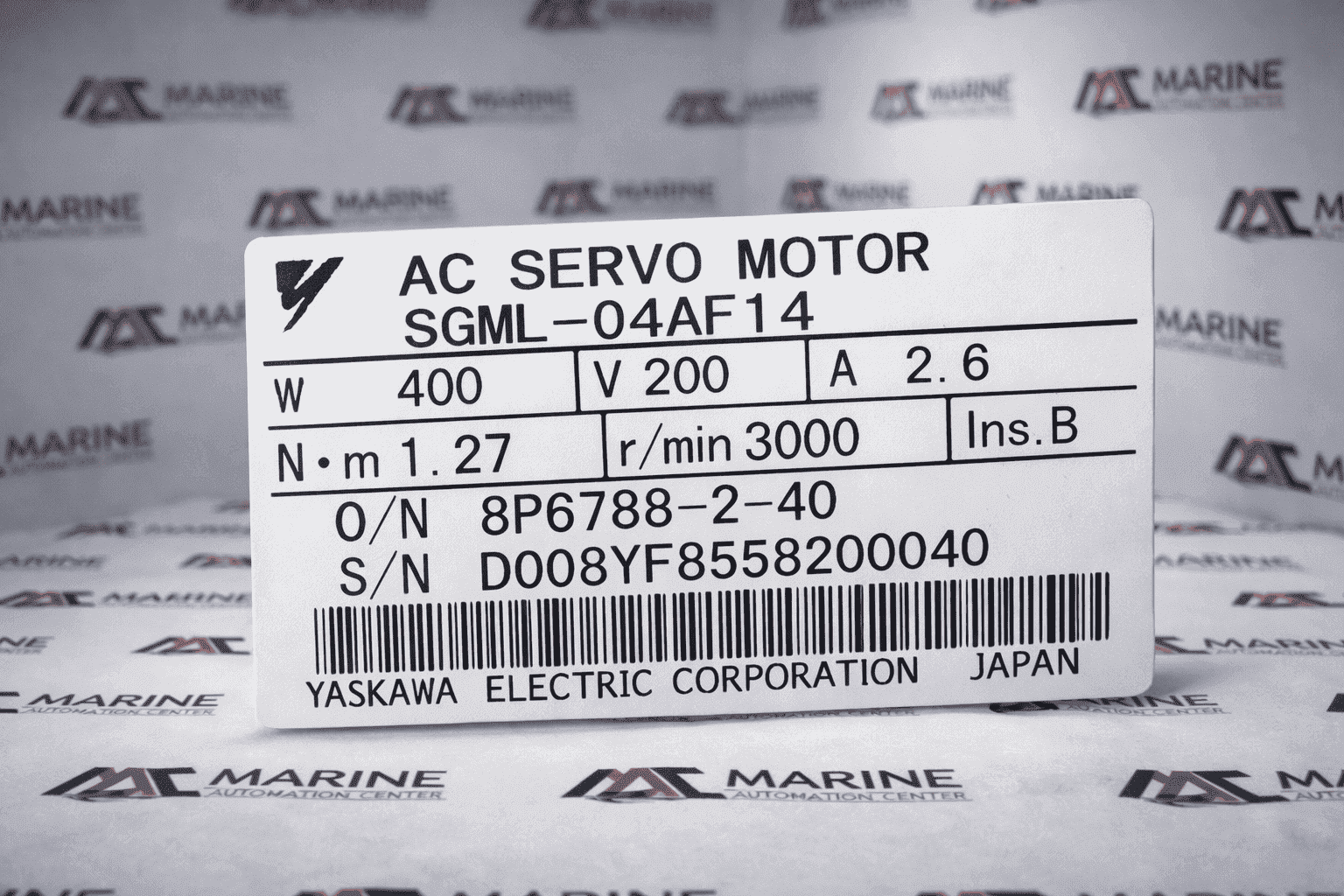 Yaskawa Sgml-04af14 Ac Servo Motor D008YF855820040 thumbnail