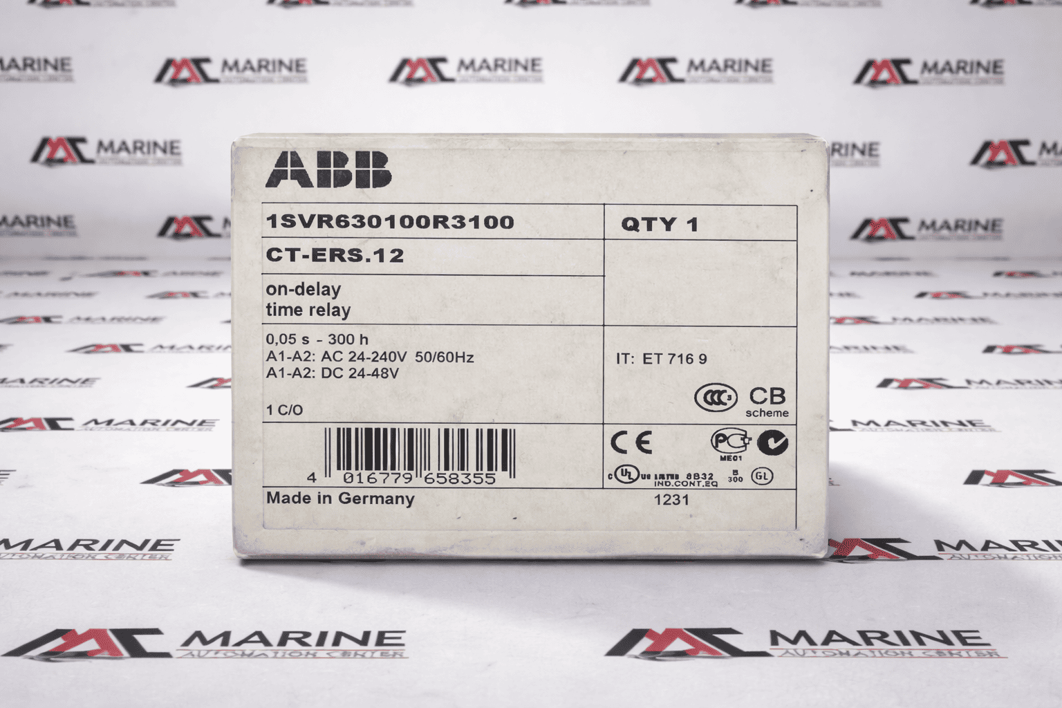 ABB CT-ERS.12 ON-DELAY TIME RELAY 1SVR630100R3100 thumbnail