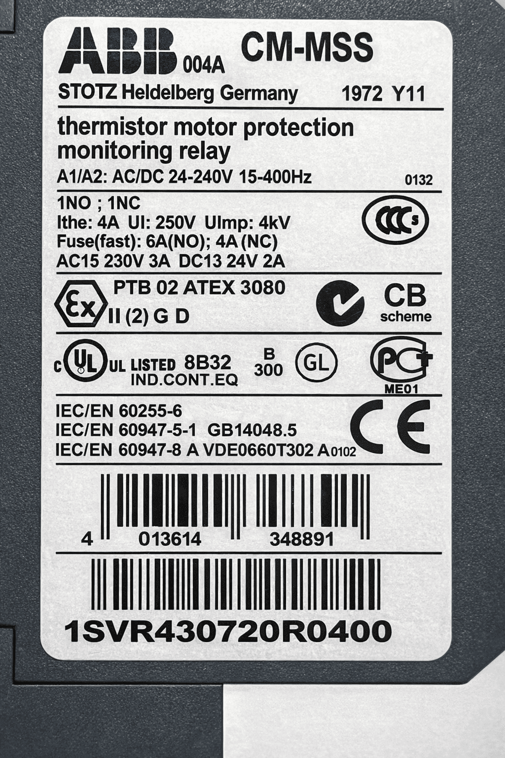 Abb cm-mss Monitoring Relay 1SVR430720R0400 thumbnail