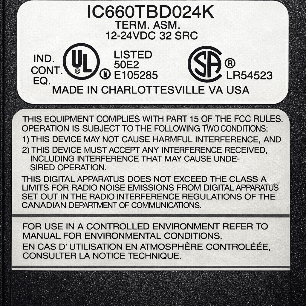 GE FANUC IC660TBD024K Electric Assembly Module thumbnail