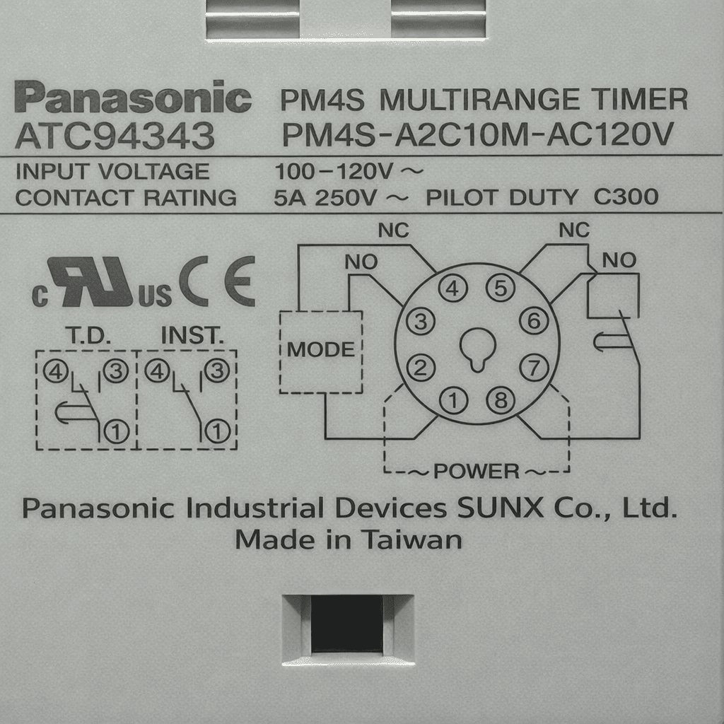Panasonic PM4S Multirange Timer - PM4S-A2C10M-AC120V thumbnail