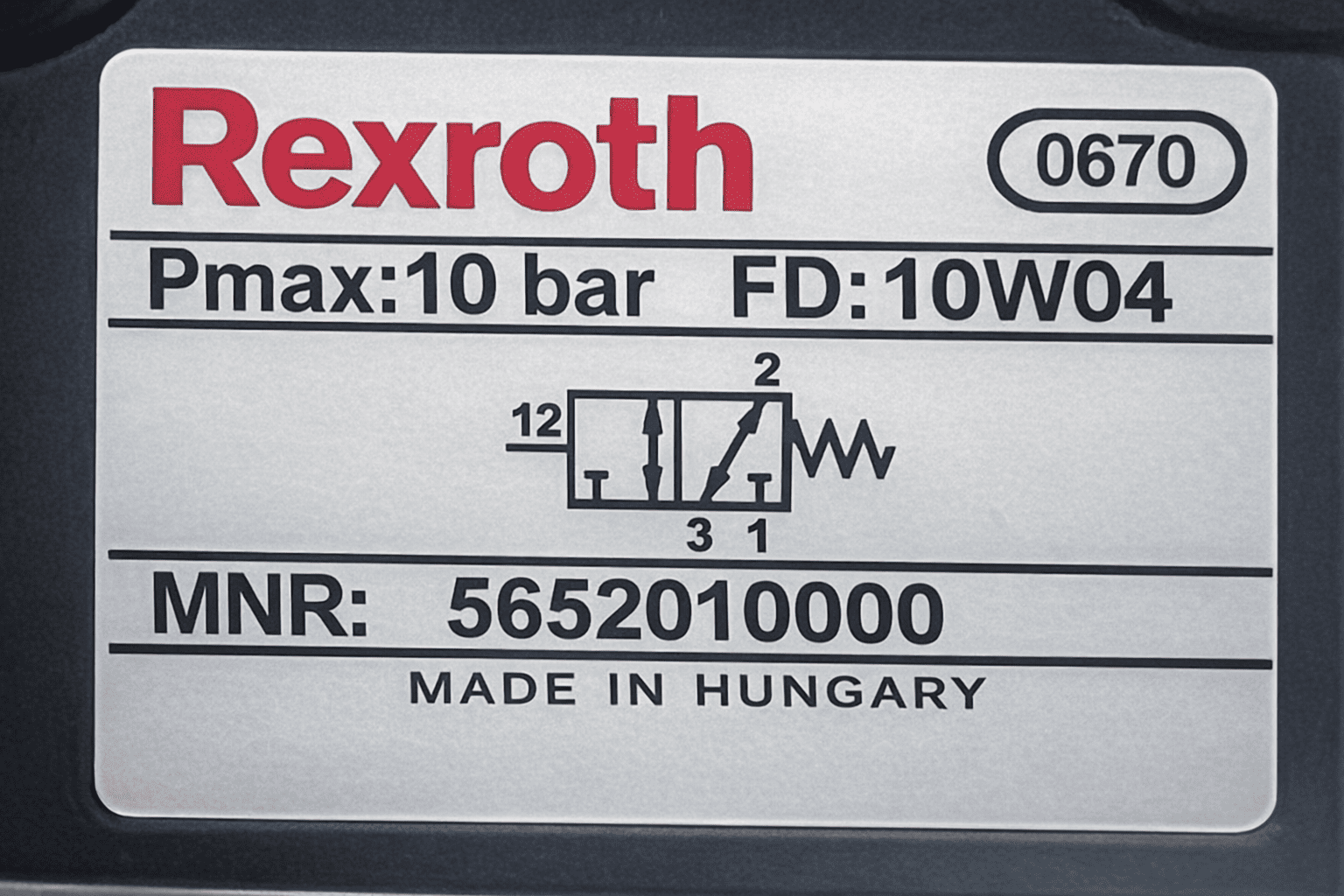 Rexroth 5652010000 PNEUMATIC VALVE 10W04 thumbnail