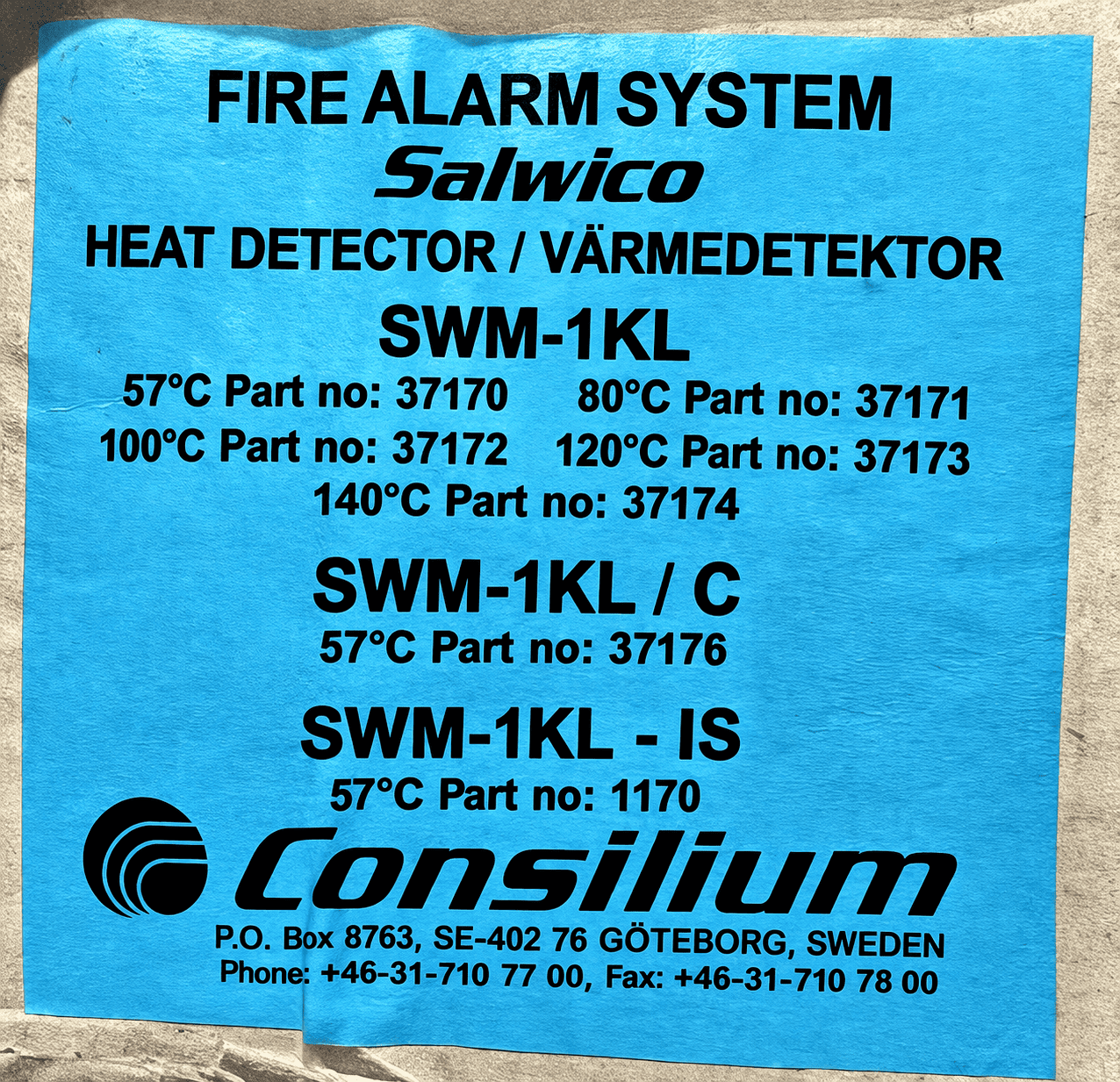 CONSILIUM SWM-1KL 57 HEAD DETECTOR thumbnail