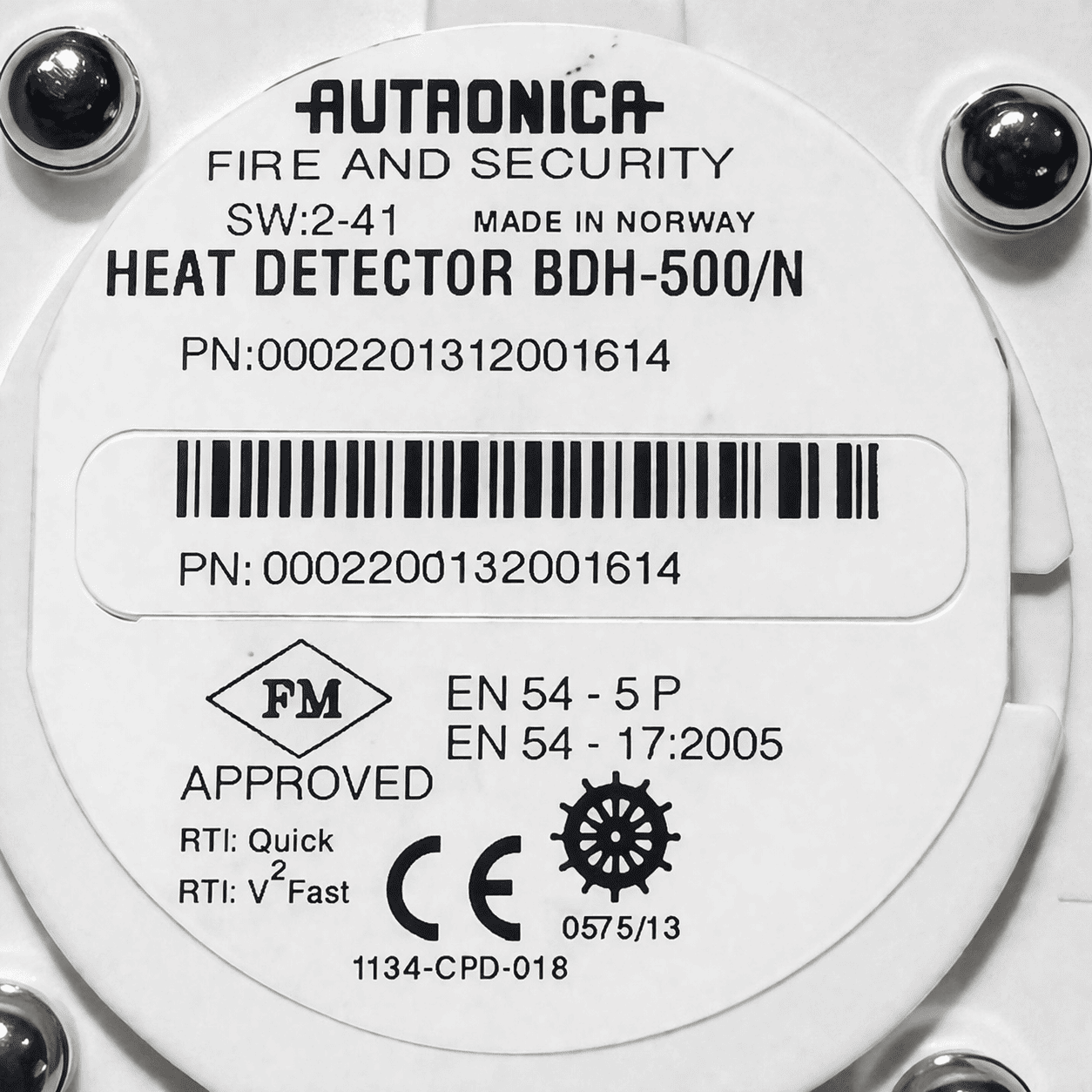 AUTRONICA BDH-500/N HEAT DETECTOR 116-BDH-500/N thumbnail