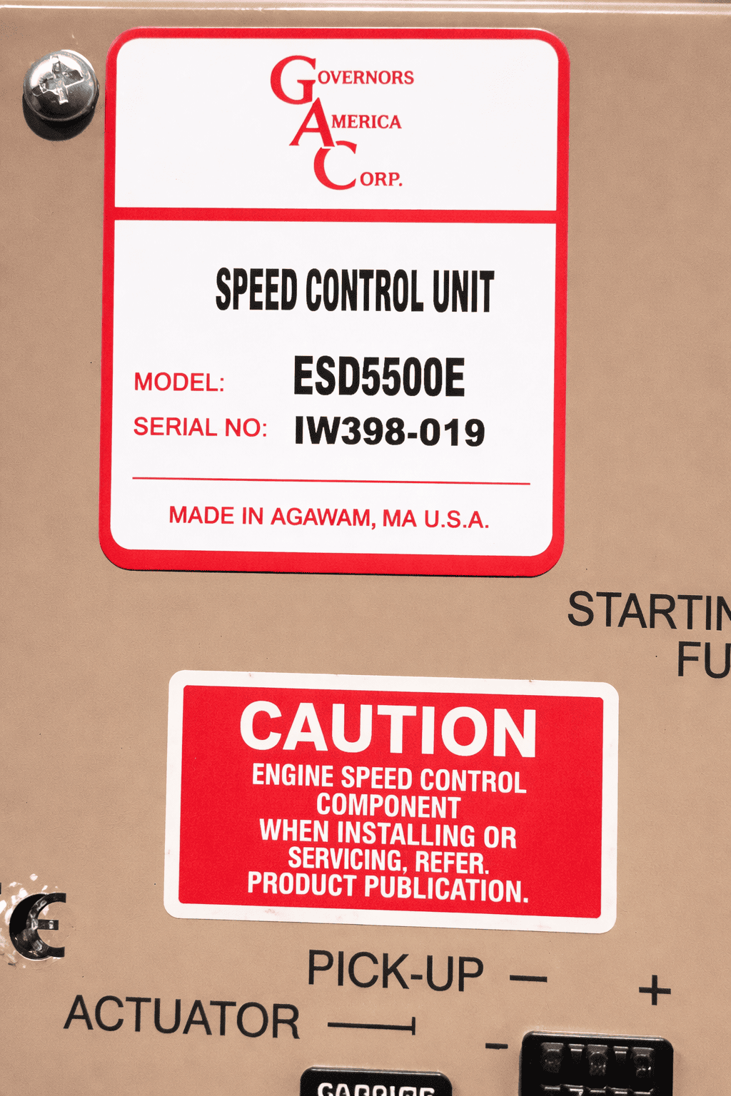 GAC ESD5500E SPEED CONTROL UNIT IW398-019 thumbnail