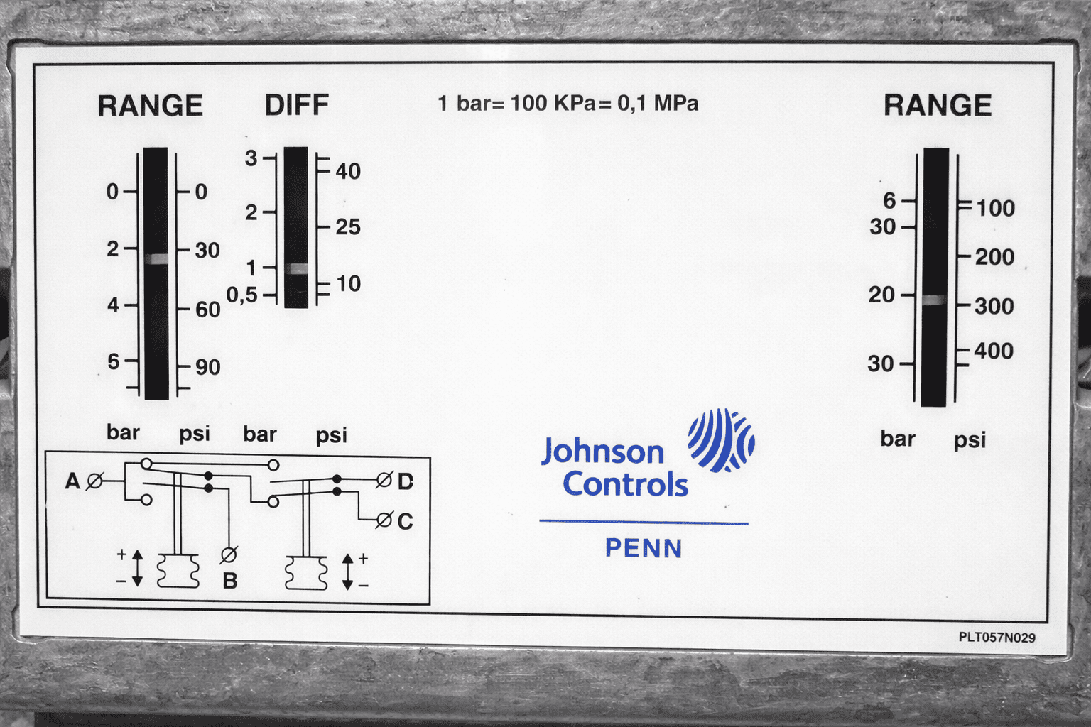 JOHNSON CONTROL P78LCW-9300 Dual Pressure Control Switch thumbnail