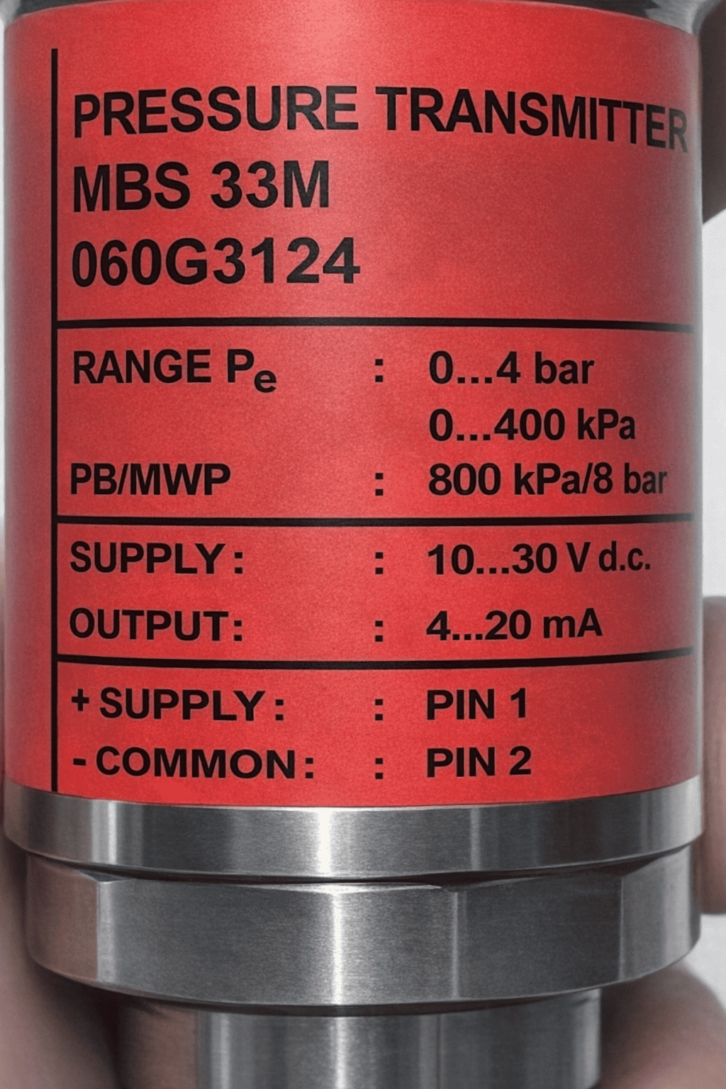 DANFOSS MBS 33M PRESSURE TRANSMITTER 060G3124 thumbnail