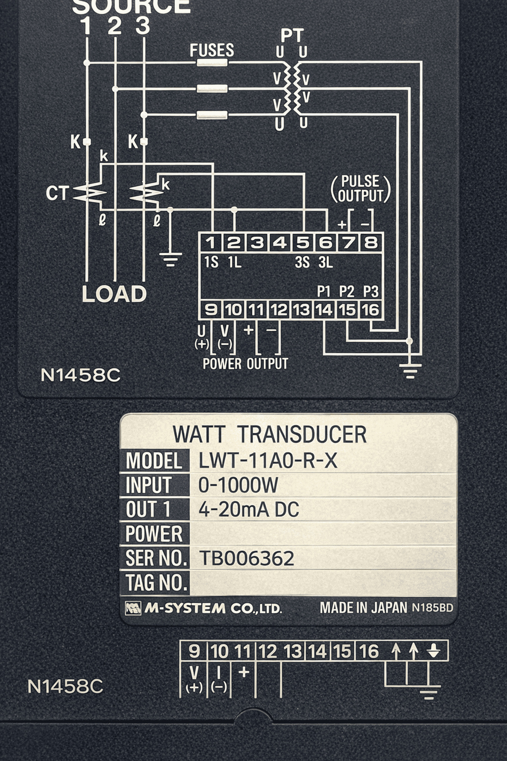 M.SYSTEM LWT-11A0-R-X TRANSDUCER TB006360 thumbnail
