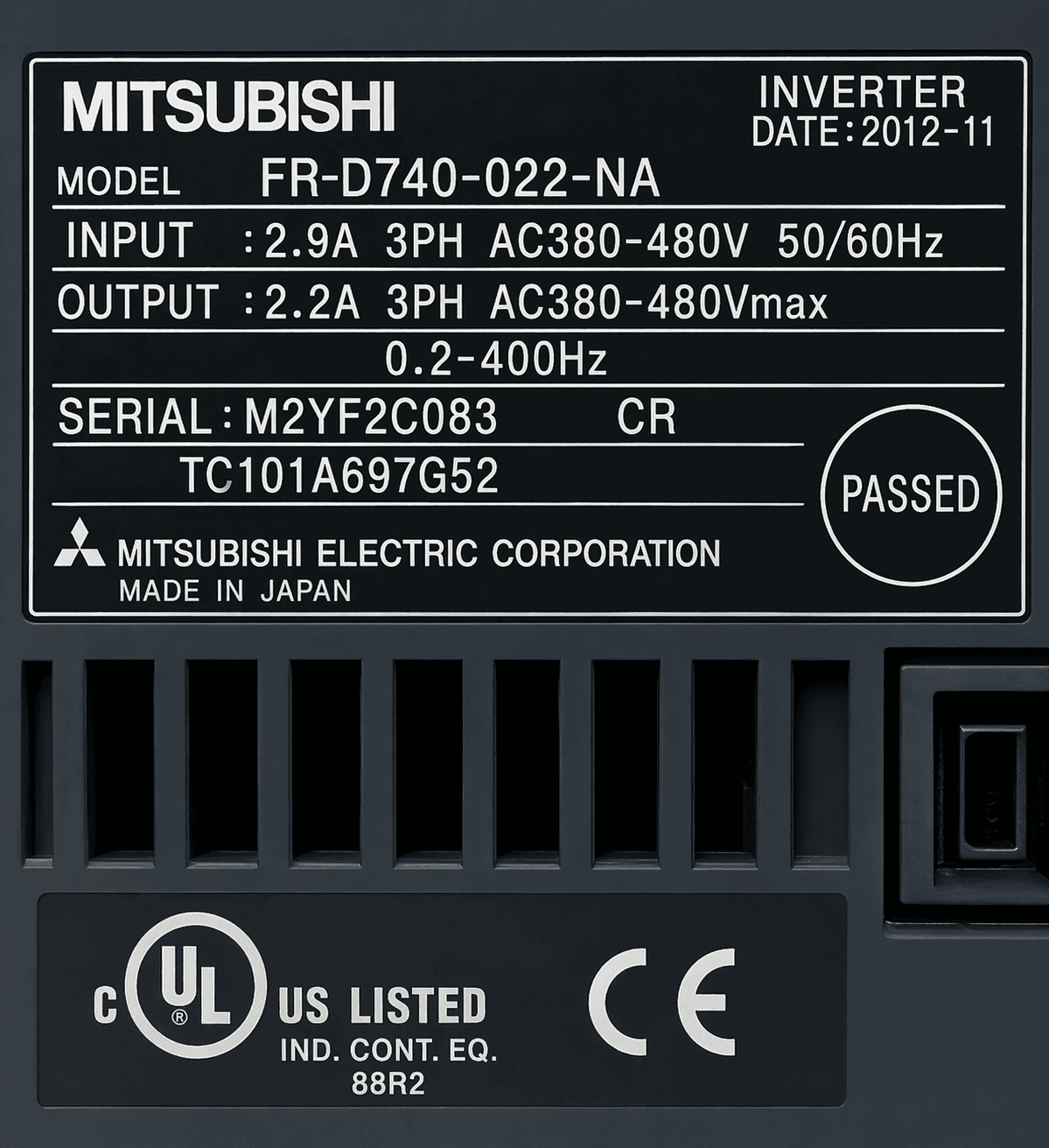 MITSUBISHI FR-D740-022-NA INVERTER DRIVER F8420314 thumbnail