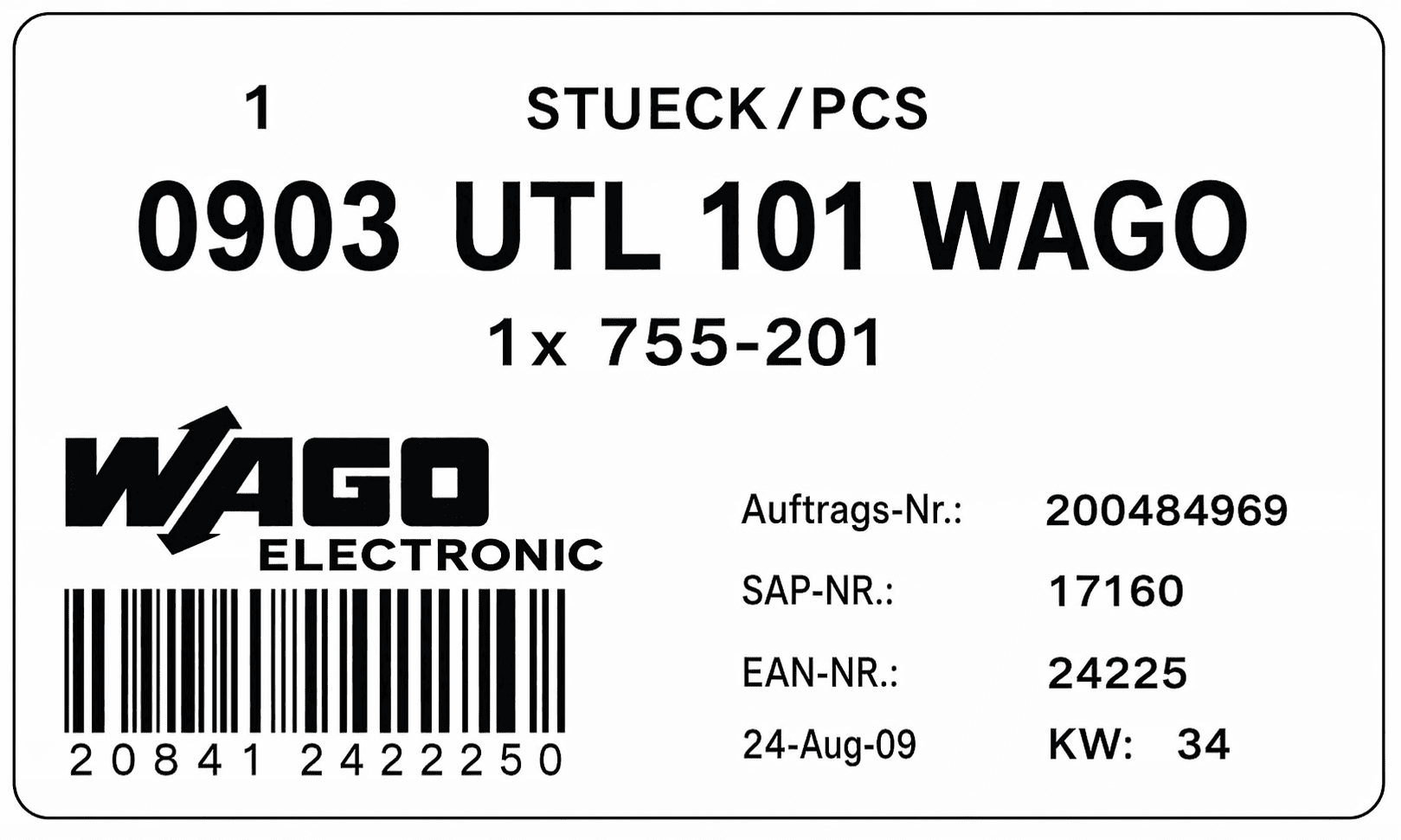 WAGO 755-201 Profibus DP Addressing Device Module thumbnail