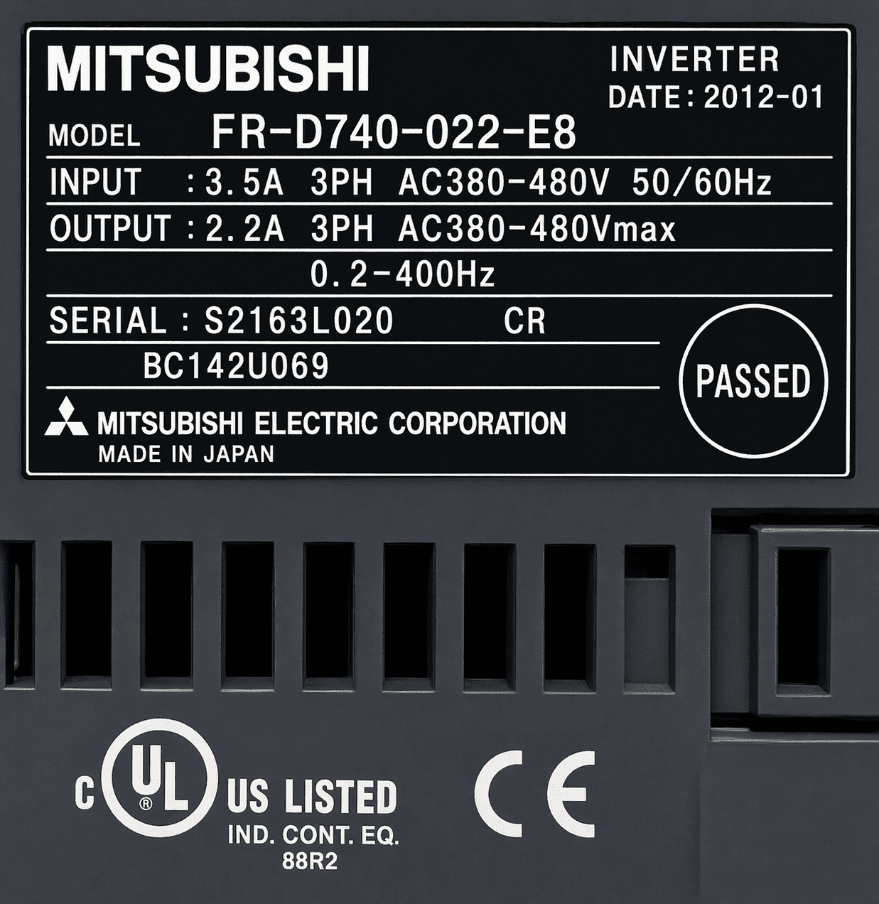 MITSUBISHI FR-D740-022-E8 INVERTER DRIVER F8420314 thumbnail