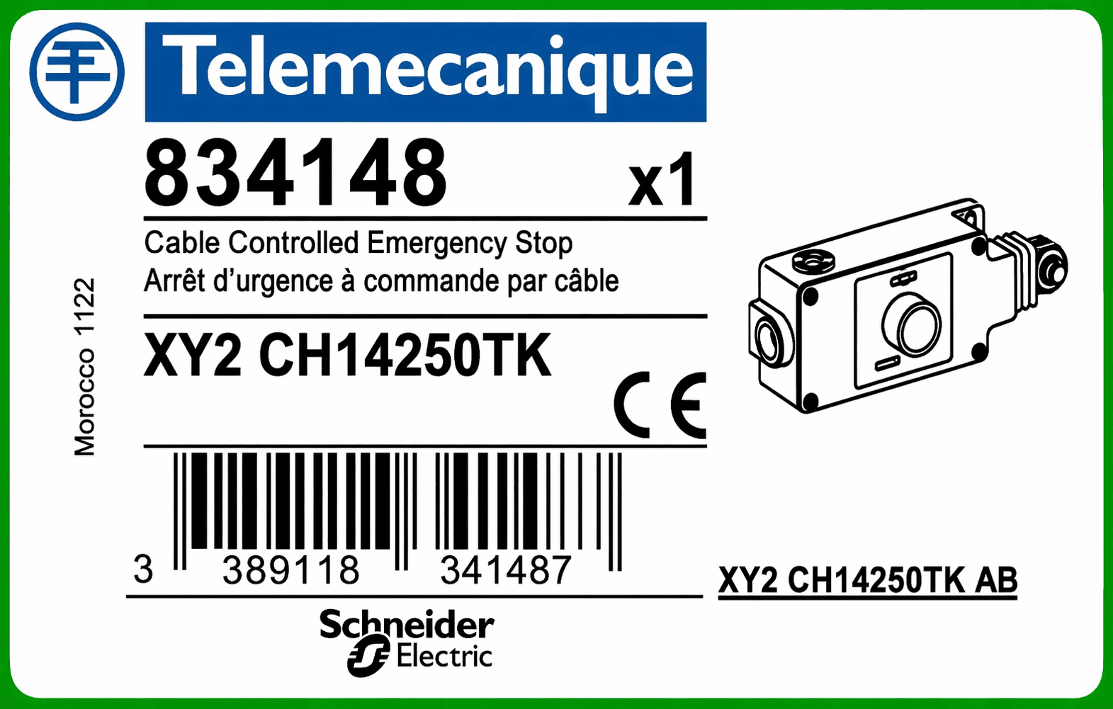 TELEMECANIQUE XY2-CH14250TK Sensors Grab Wire Switch 834148 thumbnail