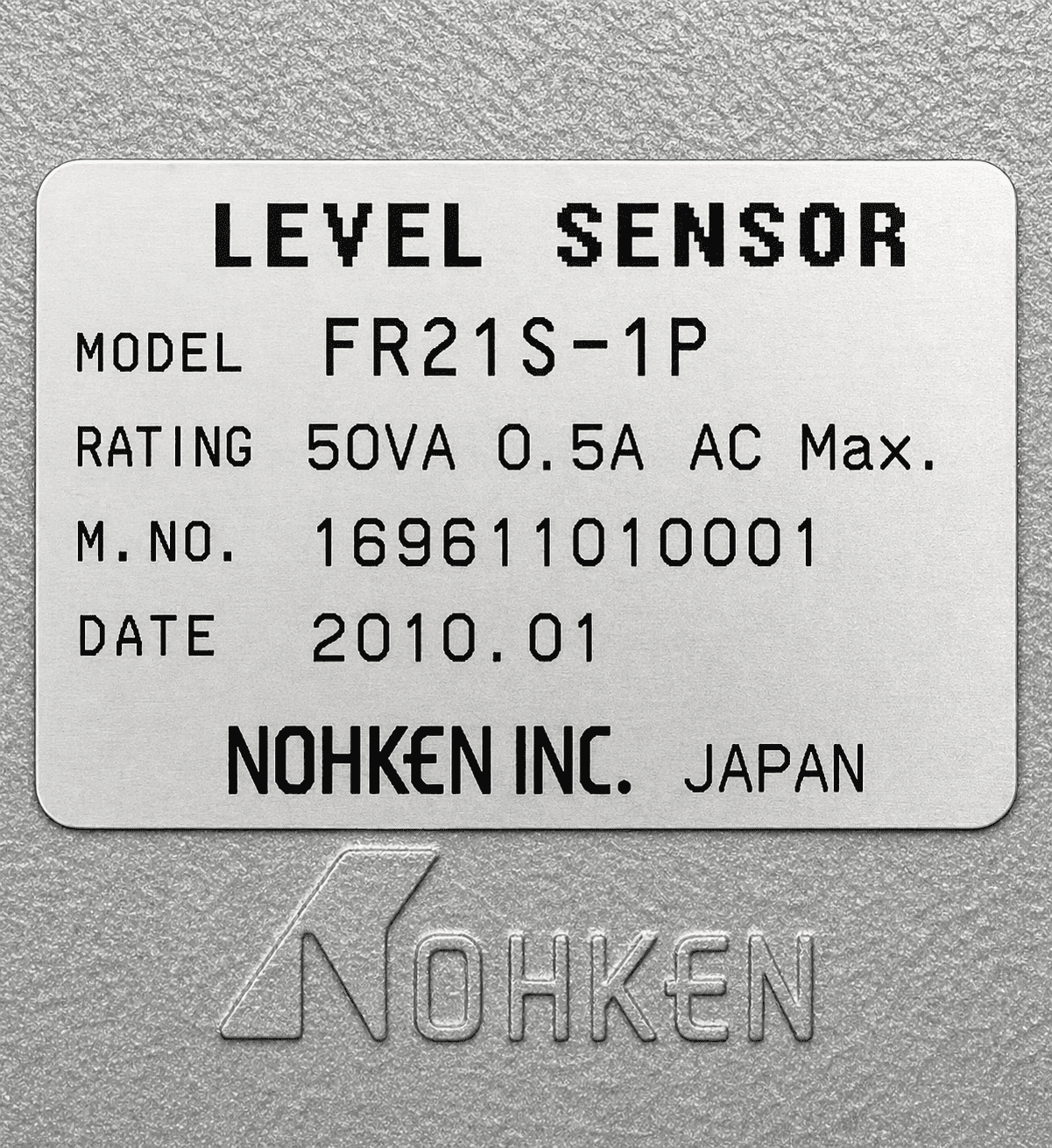 NOHKEN FR21S-1P LEVEL SENSOR 50VA thumbnail