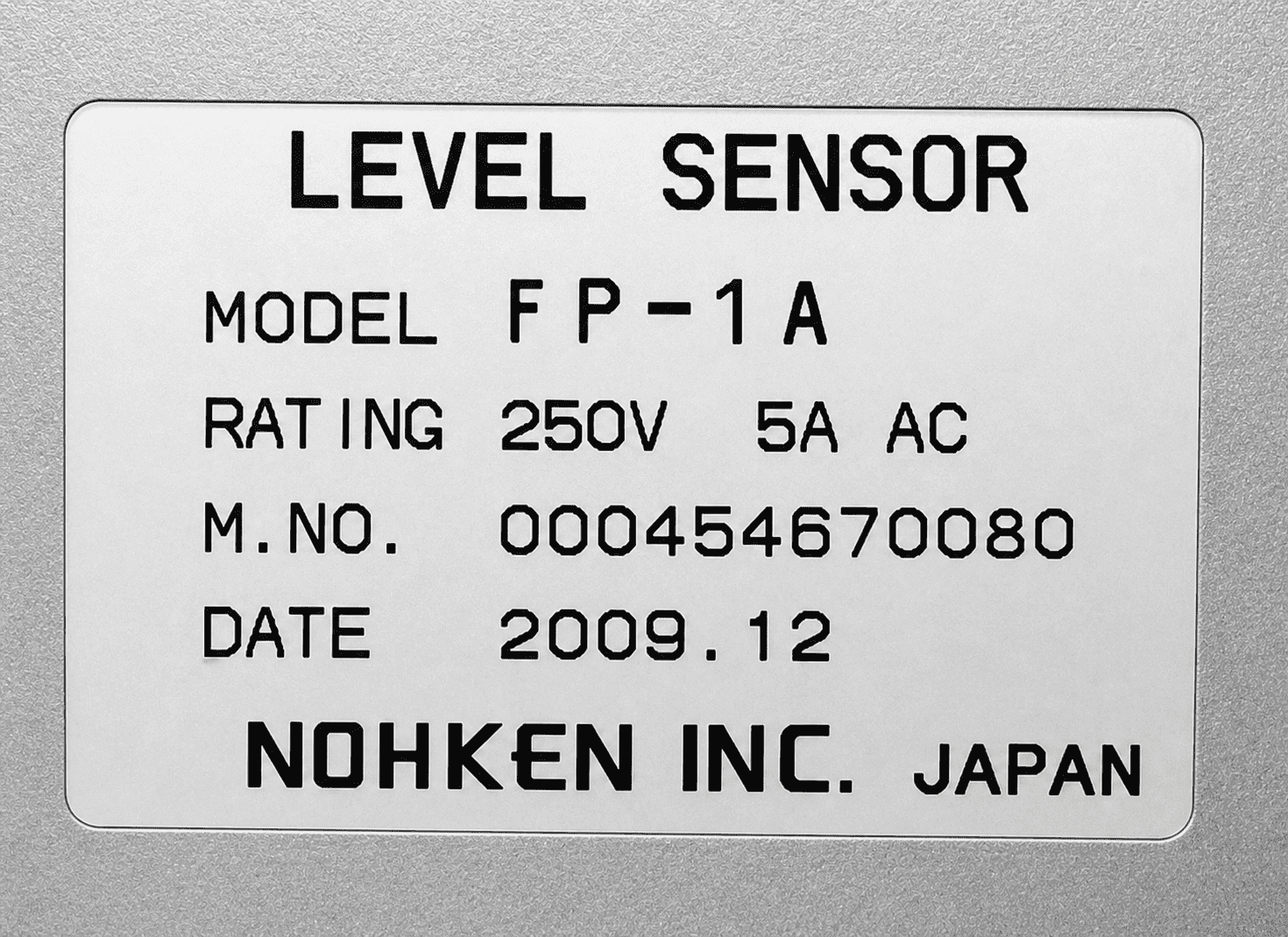 Nohken FP-1A Level Sensor thumbnail