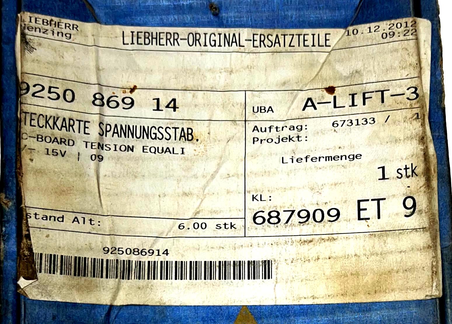 Liebherr Electronic 925086914 Pcb Card thumbnail