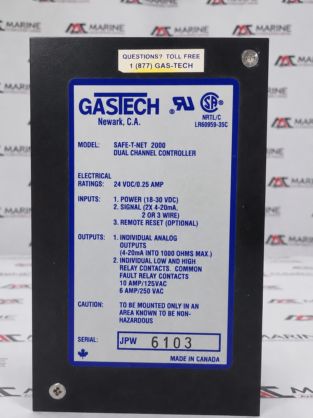 GasTech Safe-T-Net 2000 Dual Channel Controller.