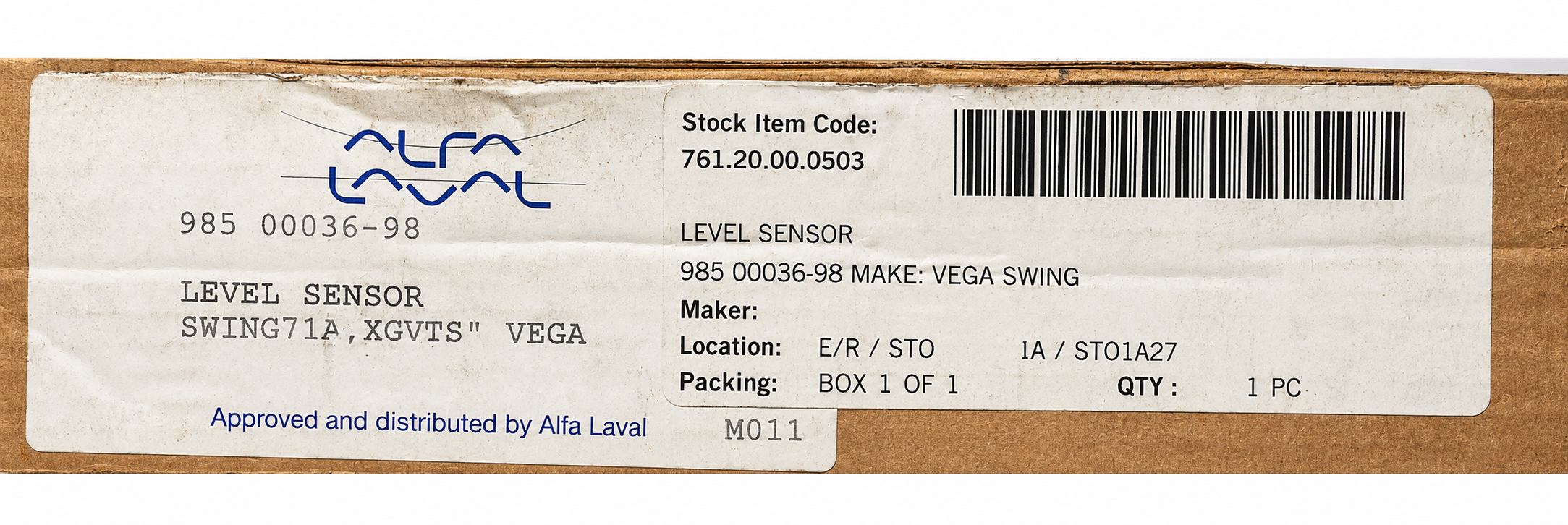 VEGA VEGASWING 71A Vibrating Fork Level Switch thumbnail