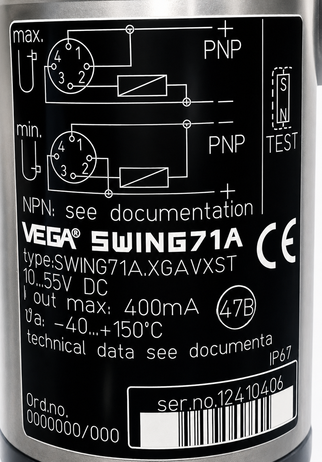 VEGA VEGASWING 71A Vibrating Fork Level Switch thumbnail
