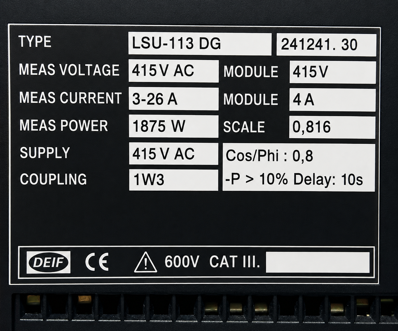 DEIF LSU-113DG (Uni-line Series) Generator Load Sharing Unit thumbnail
