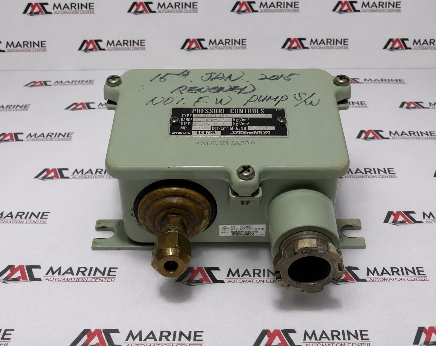 Saginomiya SNS-C103W Single Function Pressure Control Switch thumbnail