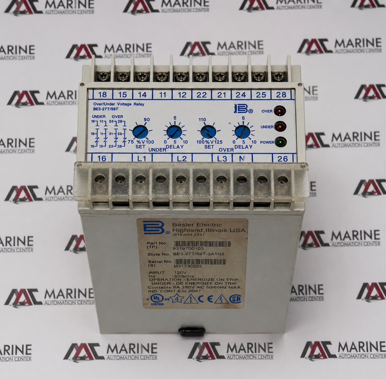 Basler Electric BE3-27T/59T-3A1N3 Protective Relay thumbnail
