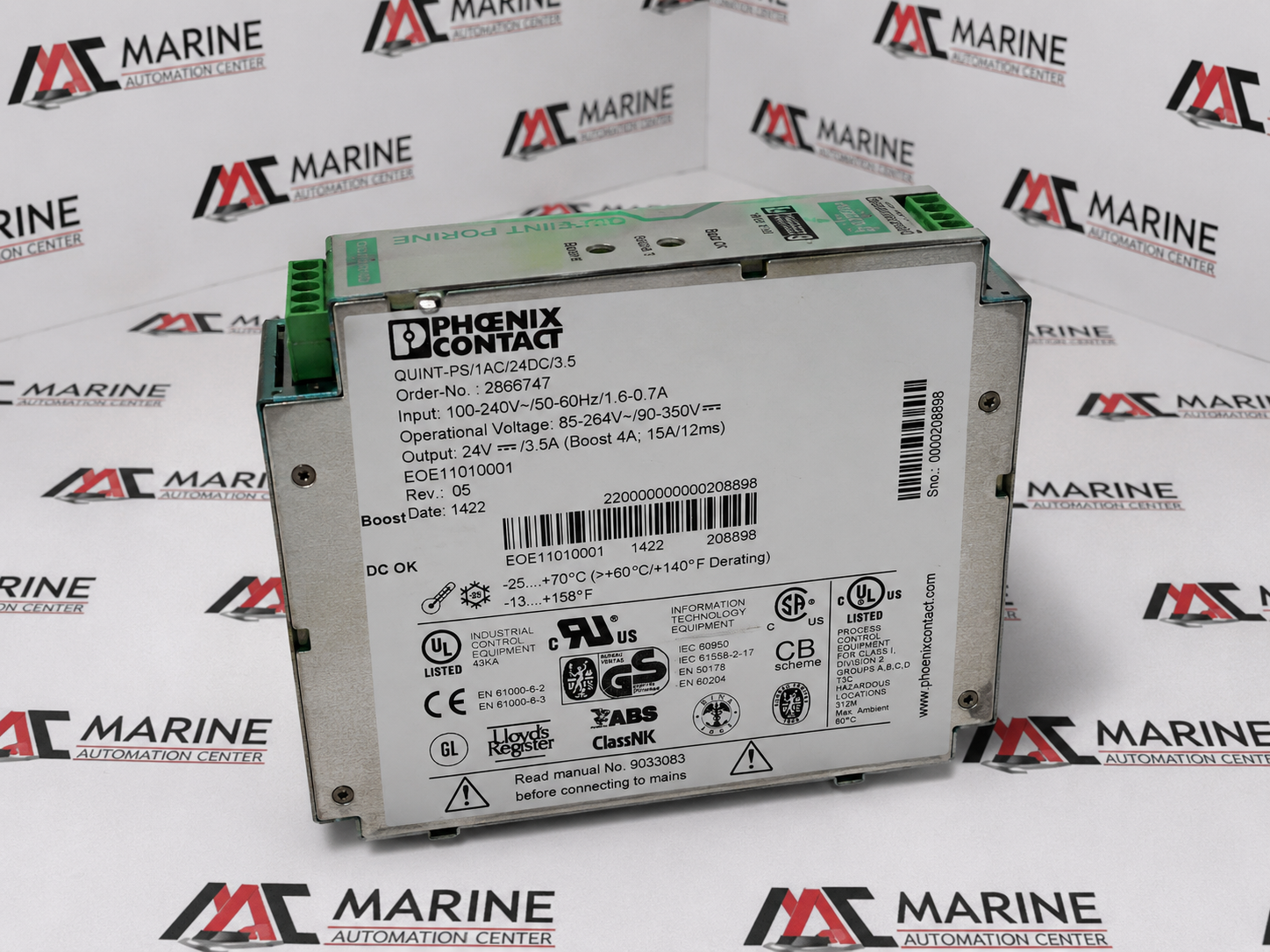 Phoenix Contact Industrial AC-DC Power Supply QUINT-PS/1AC/24DC/3.5