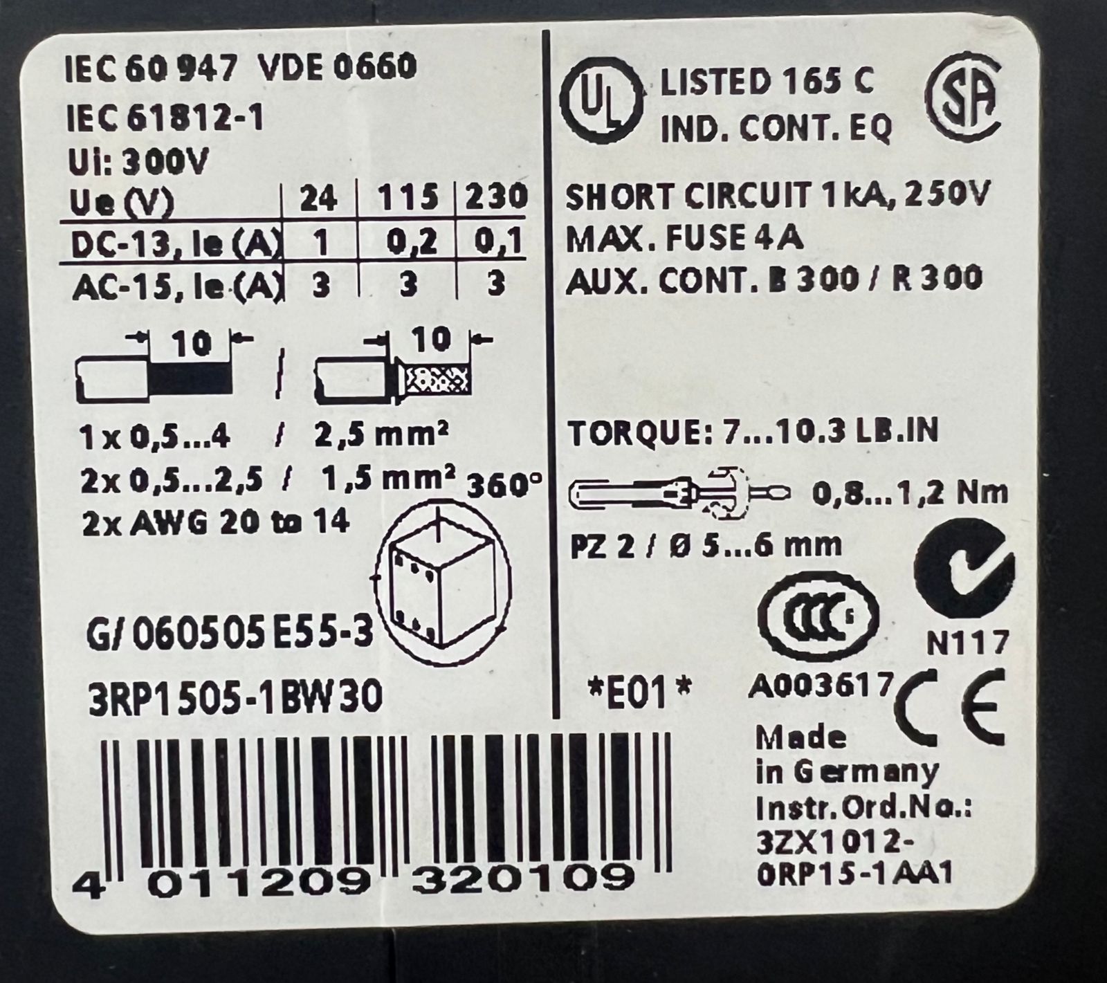 Siemens SIRIUS 3RP1505-1BW30 Multi-Function Electronic Timing Relay thumbnail