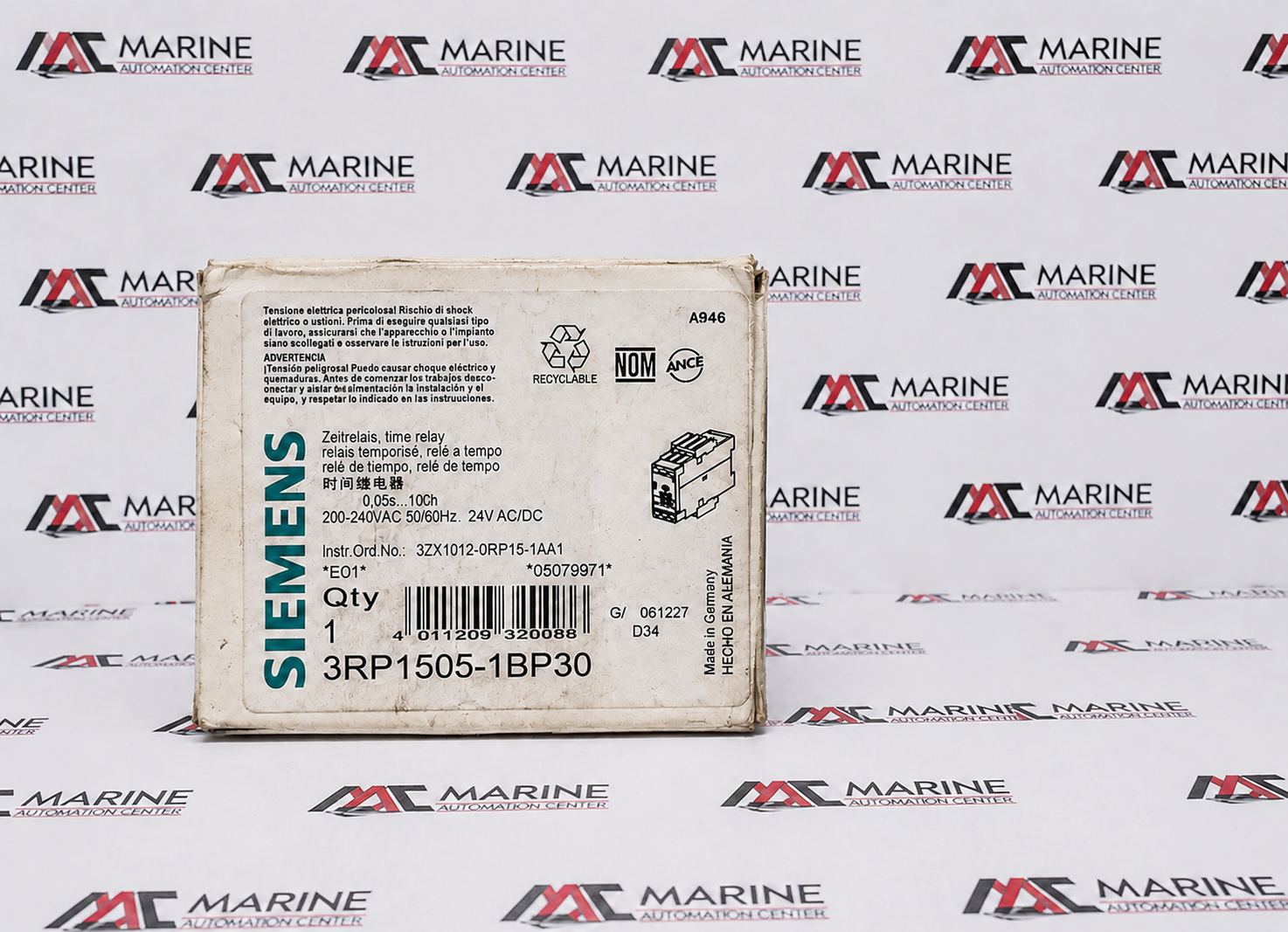 Siemens SIRIUS 3RP1505-1BW30 Multi-Function Electronic Timing Relay thumbnail
