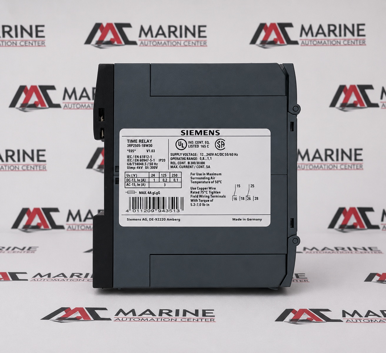 Siemens SIRIUS 3RP2505-1BW30 Multifunction Time Relay thumbnail