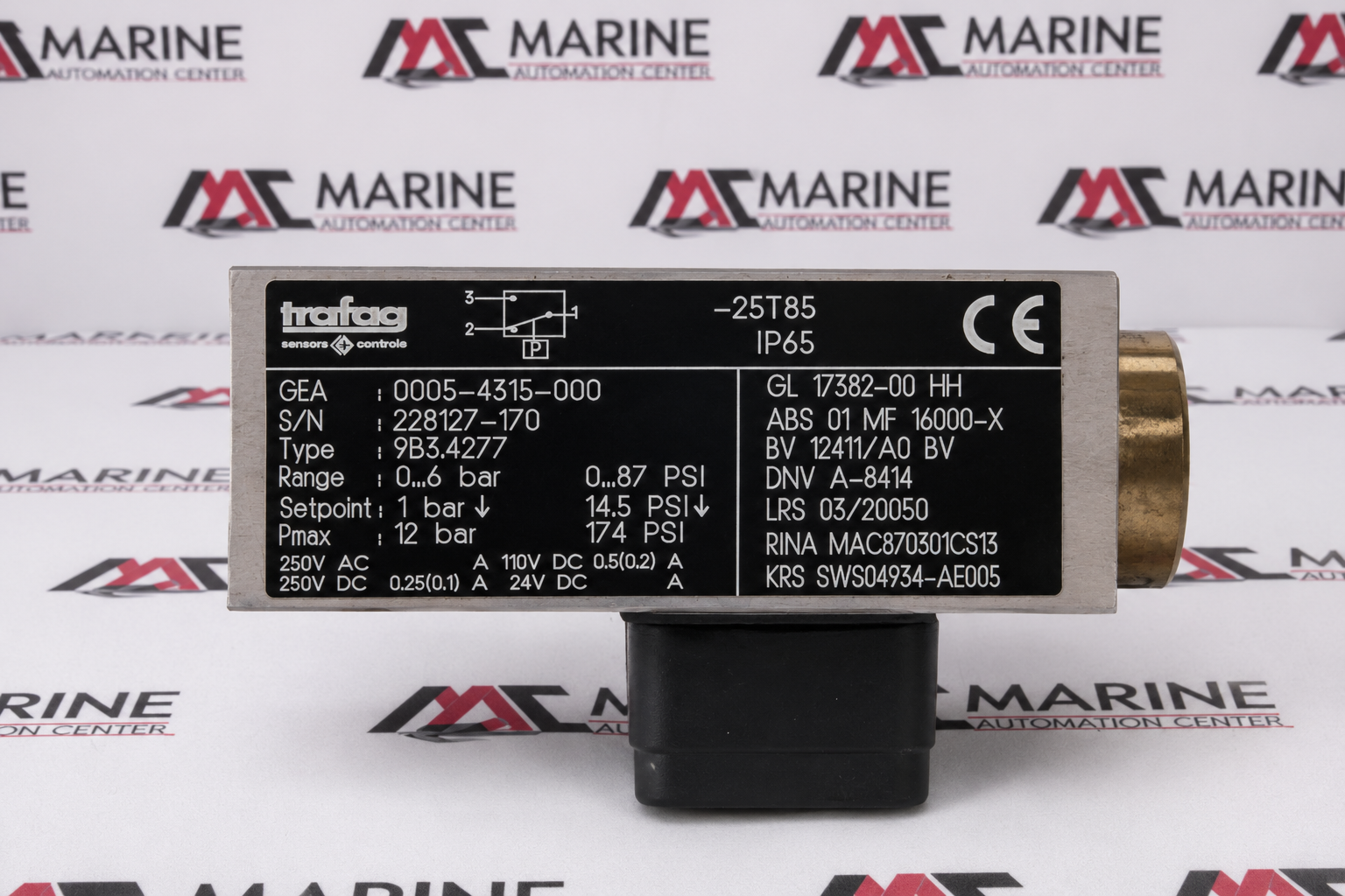 Trafag Sensors & Controls Mechanical Pressure Switch 9B3.4277 thumbnail