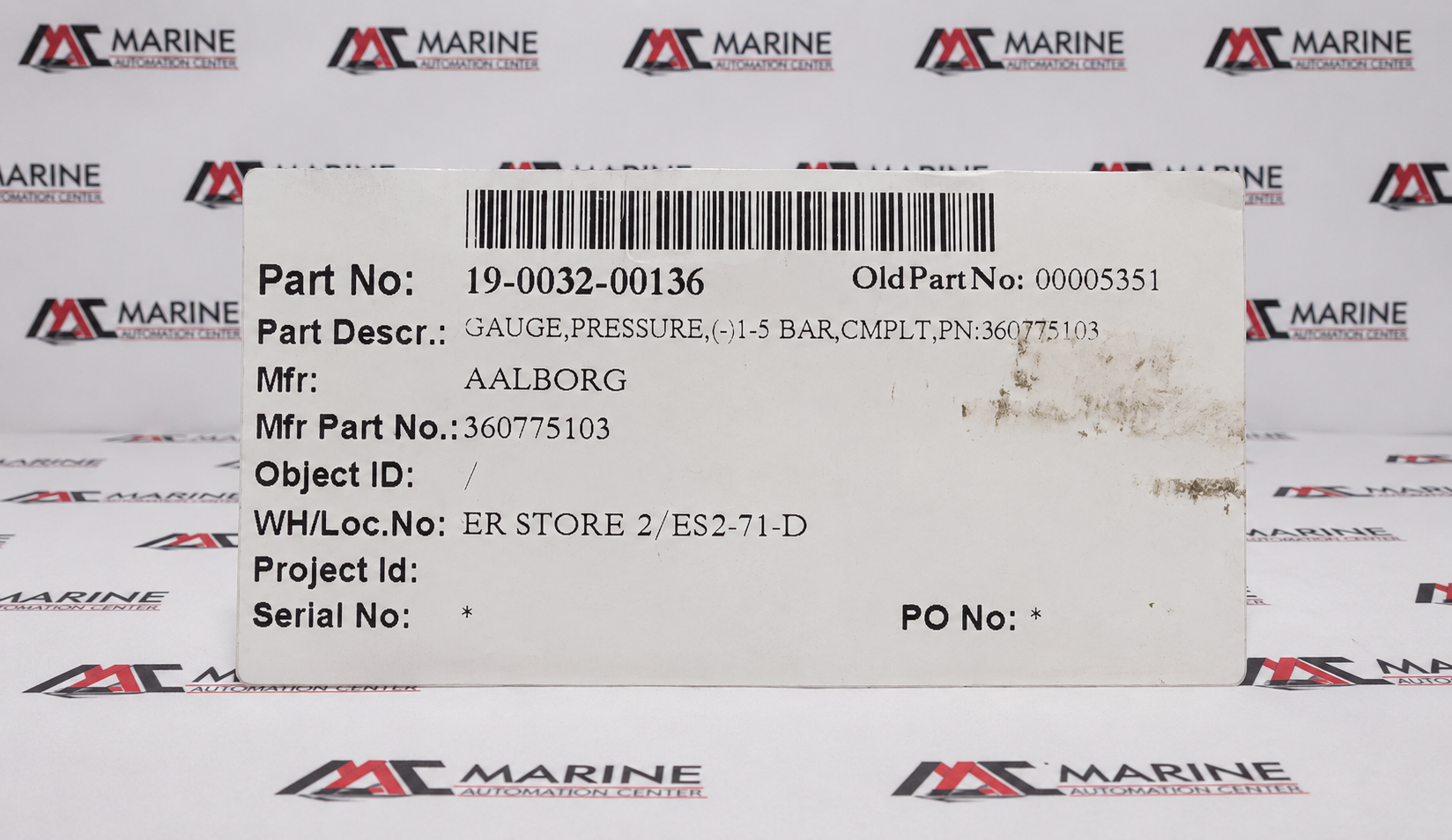 Aalborg Industries Pressure Gauge D14 thumbnail
